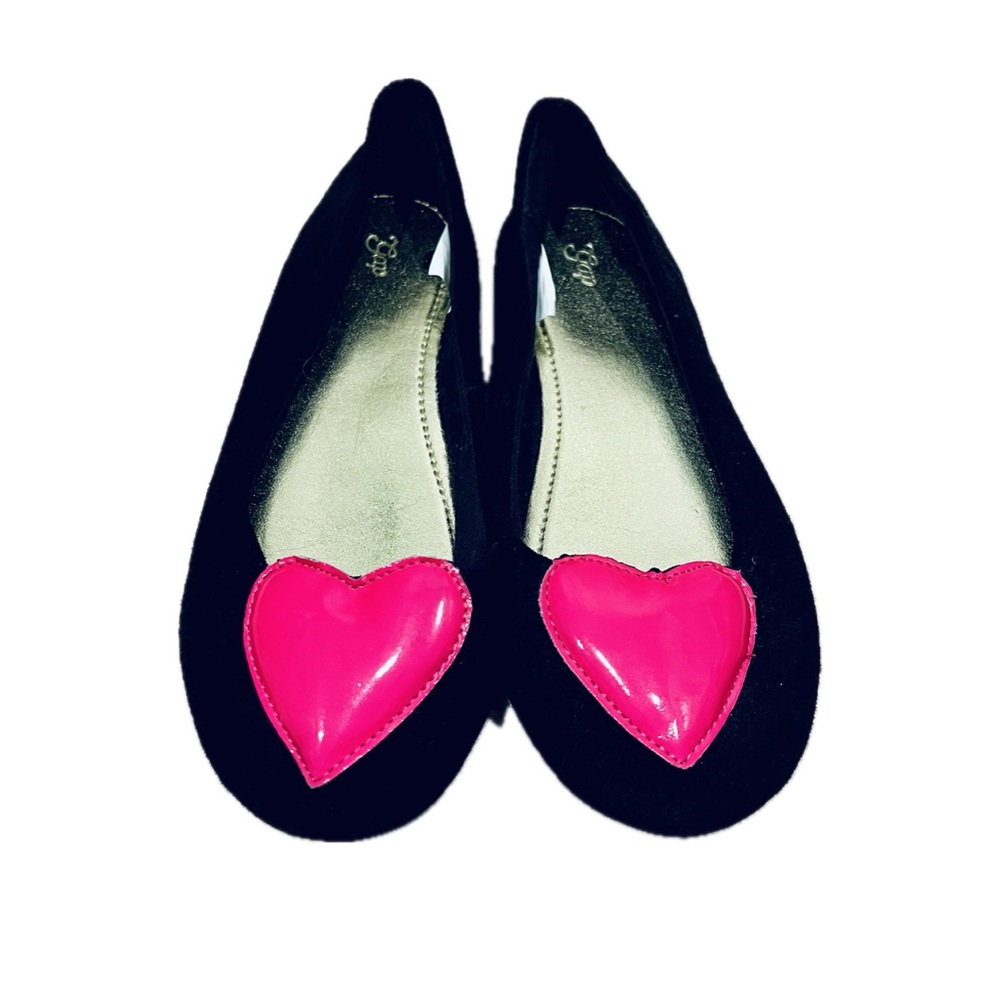 GAP Black Dress Shoes with Pink Heart